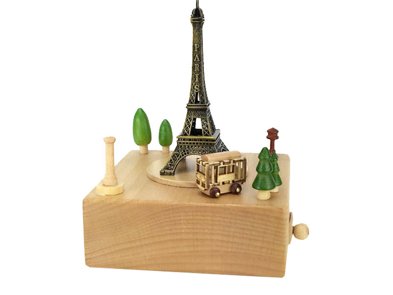 Eiffel Tower in Paris wood music box