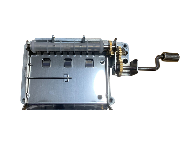 30 note hand crank paper strip music mechanism with brass gear