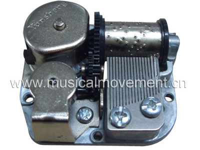 All Metal Silvery Color Windup Musical Movement