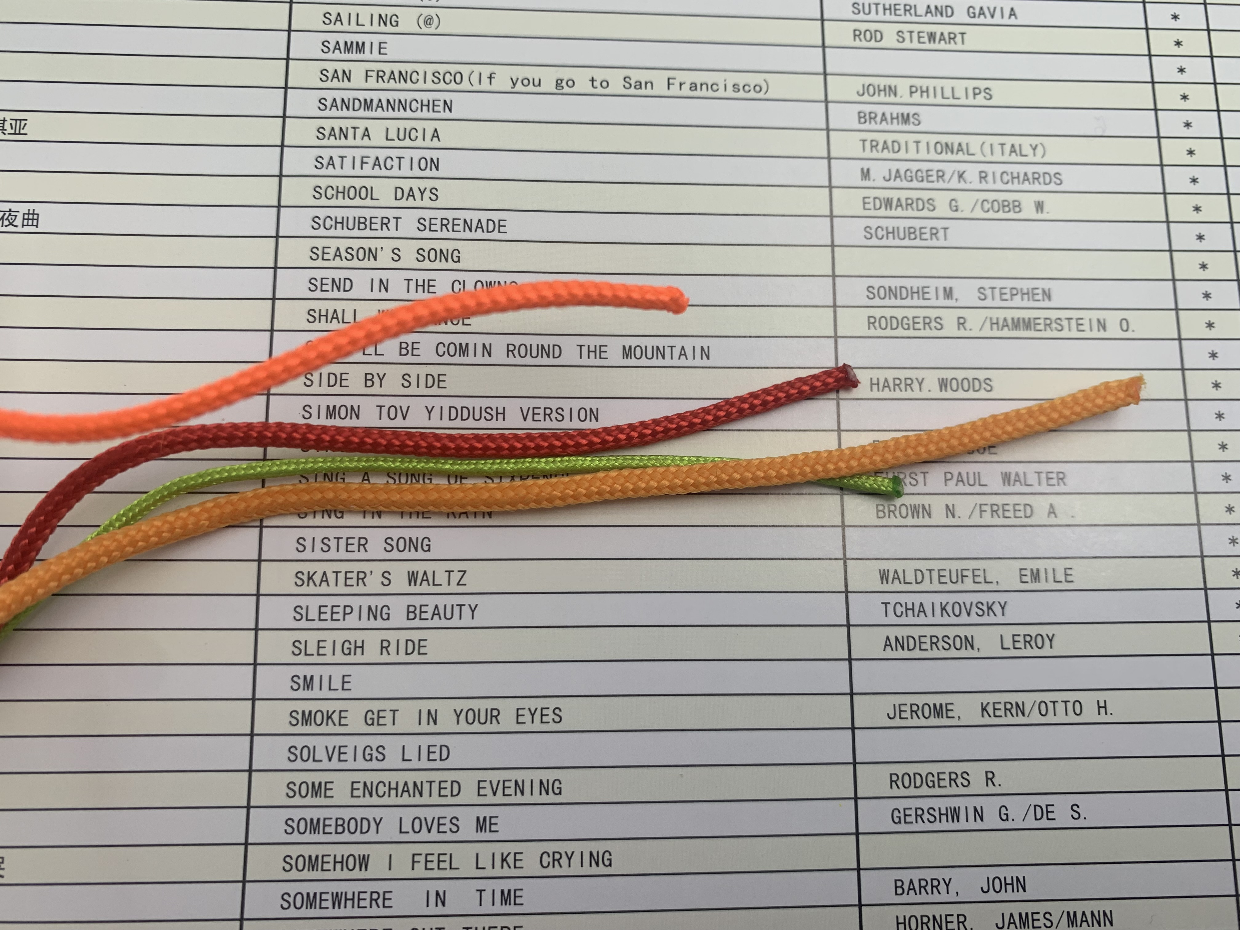 HOW TO CHOOSE DIFFERENT COLORS OF ROPE FOR PULL STRING MUSIC BOX MOVEMENT