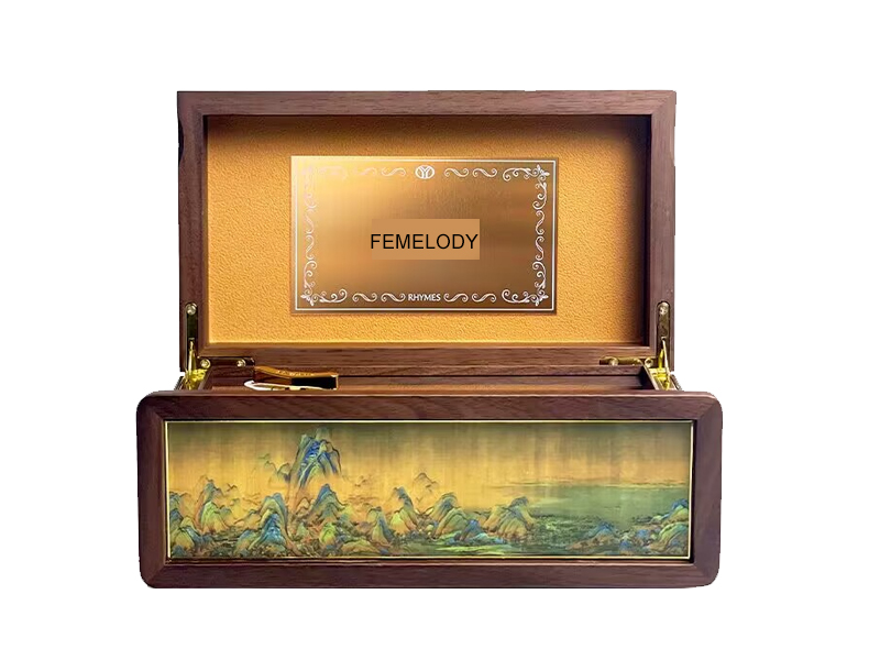 Co-branded products of A Panorama of Rivers and Mountains and Music Box