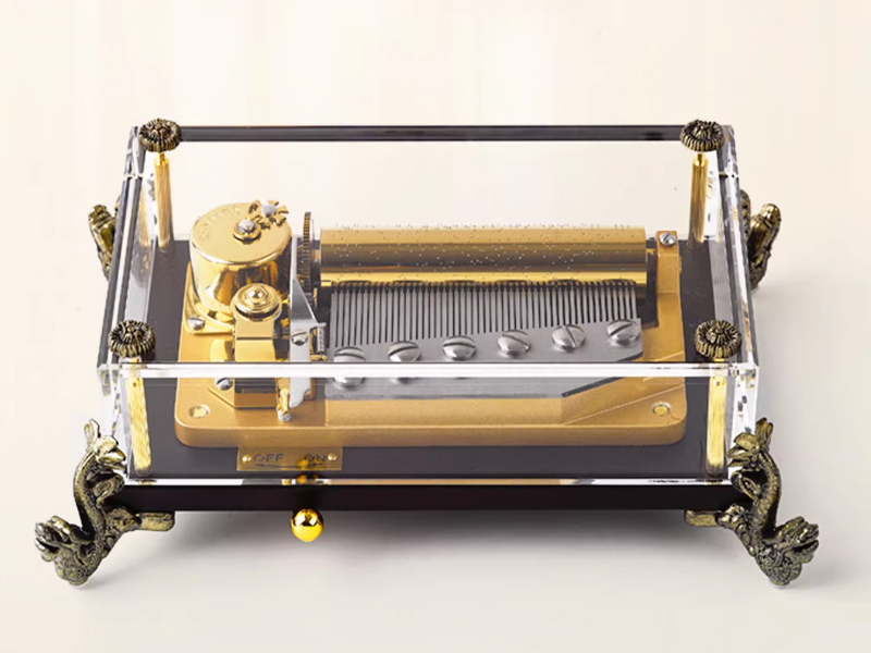 Crystal Dragon Head Music Box